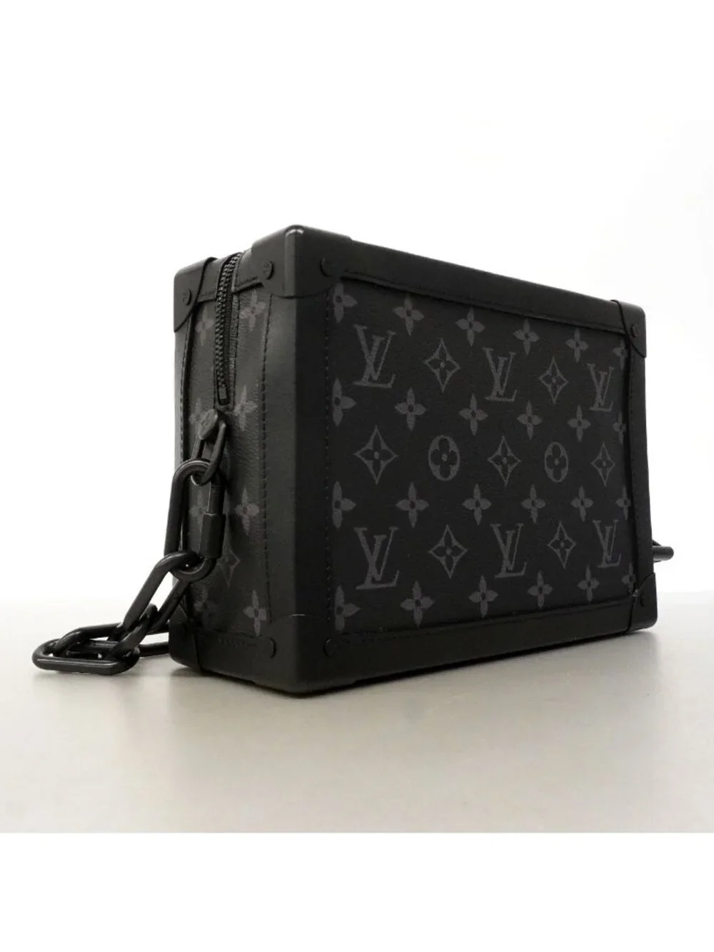Louis Vuitton Shoulder Bag Monogram Eclipse Soft Trunk Black